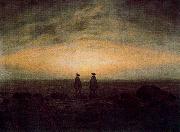Caspar David Friedrich Two Men by the Sea oil painting